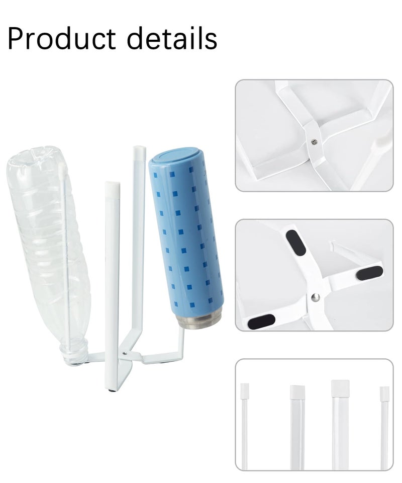 Mukkuri Kitchen Stand Holder, Plastic Bag Drying Rack, Multifunctional Countertop Cups Bottles Drying Rack for Plastic Bags, Bottles and Cups, Shelf Trash Bag - Image 4